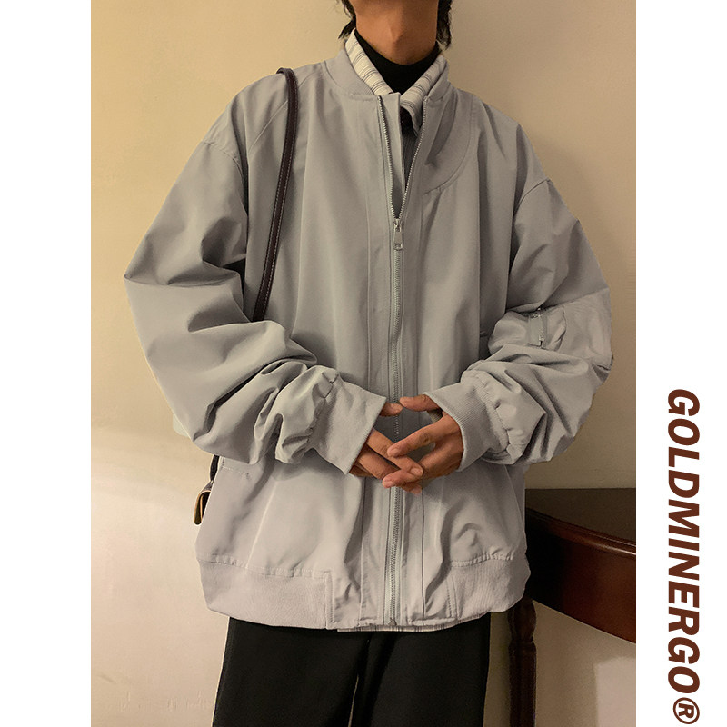 秋冬款男夹克棒球立领工装大口袋拉链冲锋衣休闲外套JK8524P60,男装夹克,星座1013-1