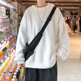 港风秋冬男圆领套头卫衣羊羔毛休闲外套W87，男装卫衣，星座1013-1