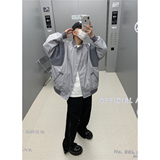 高品质秋款男夹螺纹毛衣拼接冲锋衣冲锋衣外套JK6592P70，男装夹克，星座1013-1