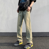 港风夏款男牛仔裤流苏拼接复古牛仔长裤nk1704P50，男装牛仔裤，星座1013-1