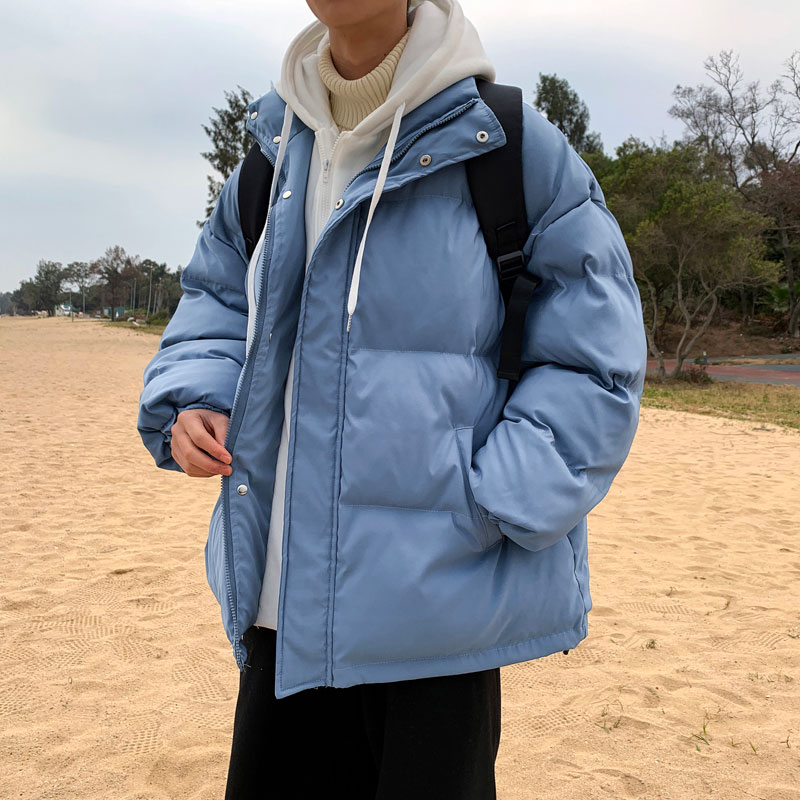 港风冬款男棉衣假两件连帽保暖面包服棉袄拉链休闲外套Y8850,男装棉衣,星座1013-1