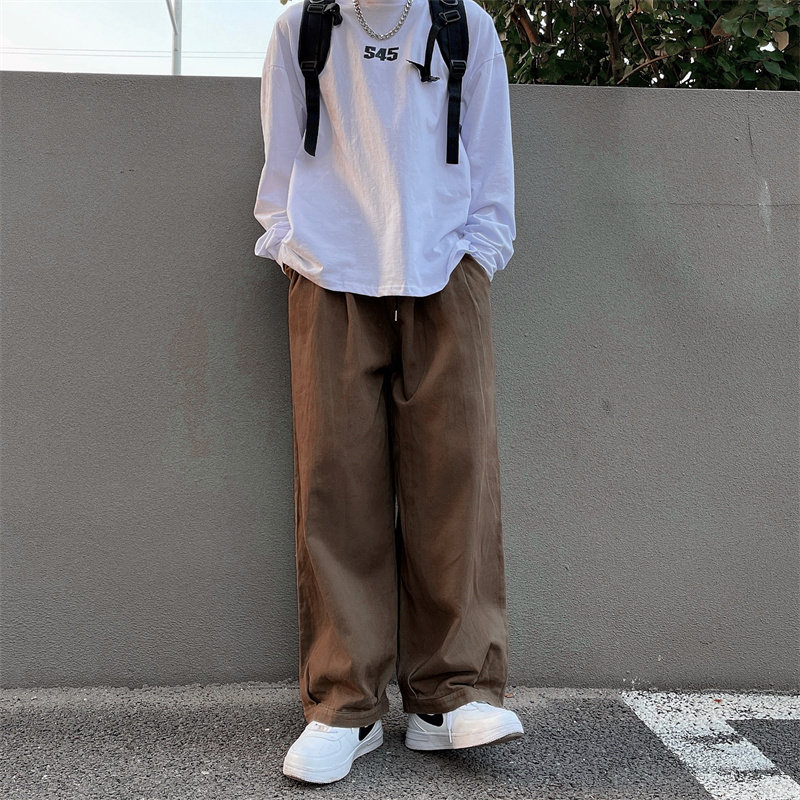 2022港风春款男休闲裤大直筒宽松阔腿老爹裤h7062,男装休闲裤,星座1013-1