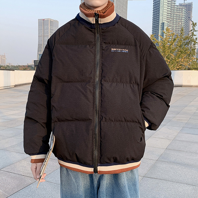 冬款男加厚面包服立领棒球服字母印花棉衣保暖棉袄M33,男装棉衣,星座1013-1