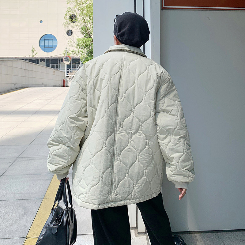 秋冬款男工装棉衣字母印花加厚棉袄宽松休闲外套Y8125,男装棉衣,星座1013-1