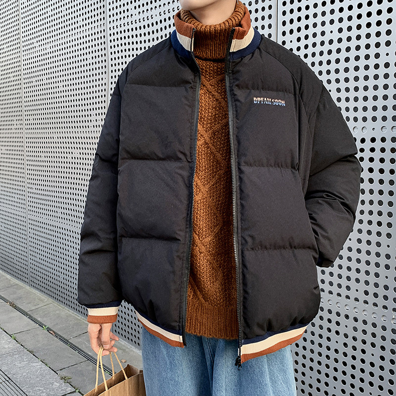 冬款男加厚面包服立领棒球服字母印花棉衣保暖棉袄M33,男装棉衣,星座1013-1