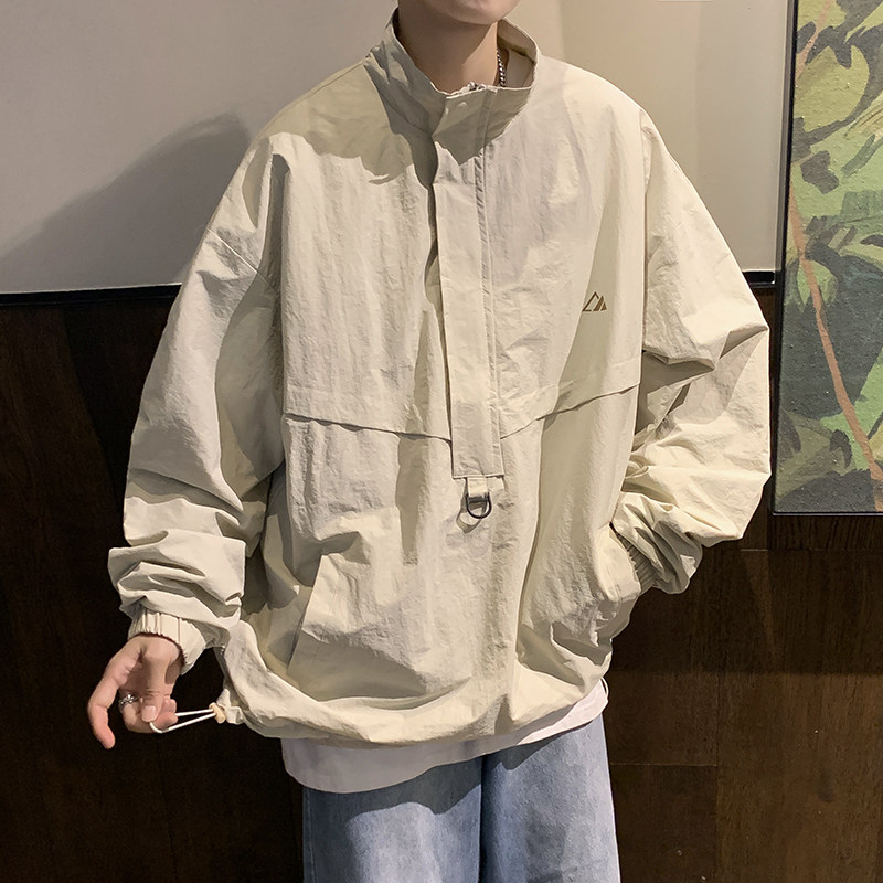 港风秋款男夹克立领复合邹刺绣冲锋衣外套JK9266P55,男装夹克,星座1013-1