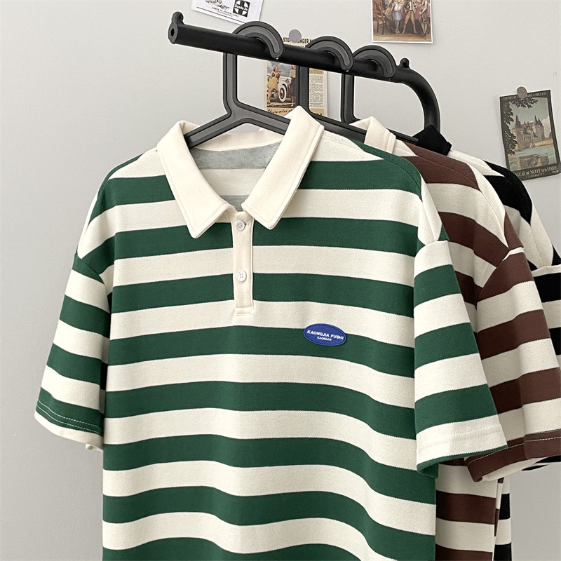 高品质夏款男短袖POLO衫海魂衫条纹休闲T恤衫T012P35,男装T恤,星座1013-1