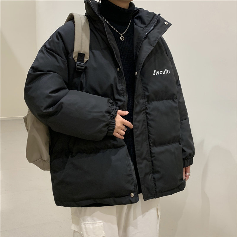 冬款男棉衣立领字母印花加厚棉袄休闲面包服外套Y6540图片