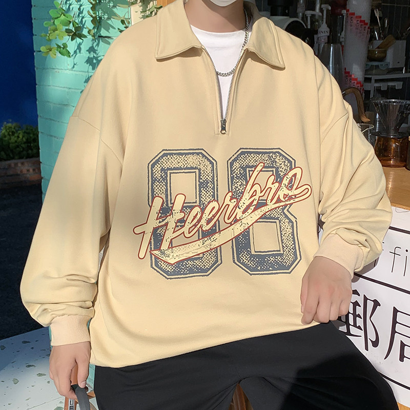 高品质秋款男卫衣拉链字母印花夹克休闲外套wy08P35,男装卫衣,星座1013-1