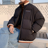 冬款男加厚面包服立领棒球服字母印花棉衣保暖棉袄M33，男装棉衣，星座1013-1