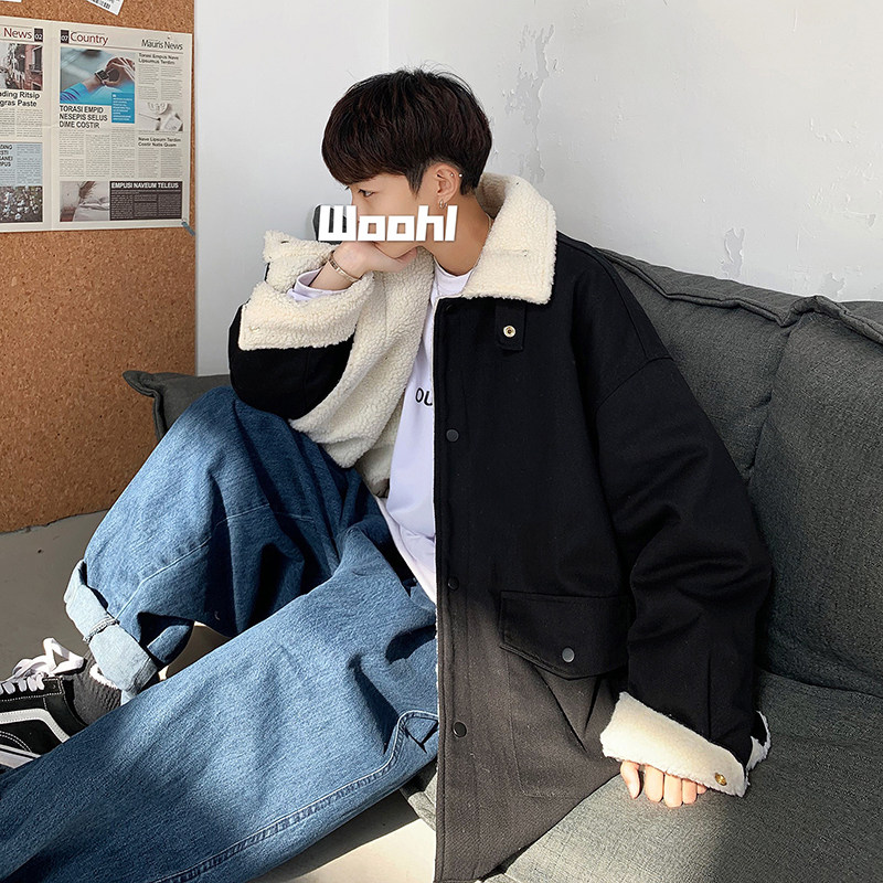 冬男棉衣羊羔毛加厚面包服宽松工装夹克外套M65,男装棉衣,星座1013-1