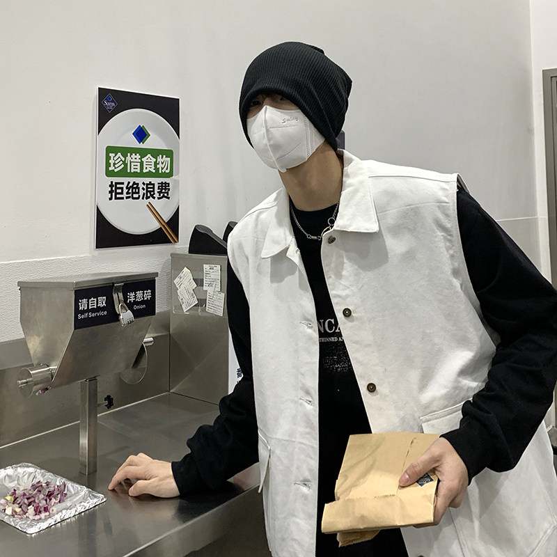 港风春韩版男立领马甲背心工装大口袋单排扣无袖坎肩外套MJ23P45,男装背心/马甲,星座1013-1