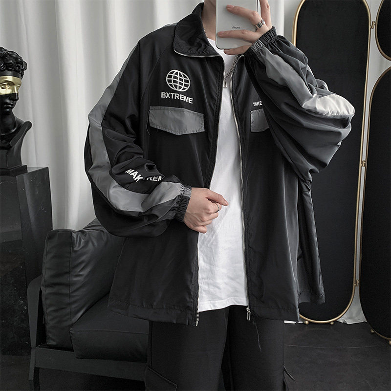 2021港风春款男字母印花工装口袋休闲外套JK01P45,男装夹克,星座1013-1