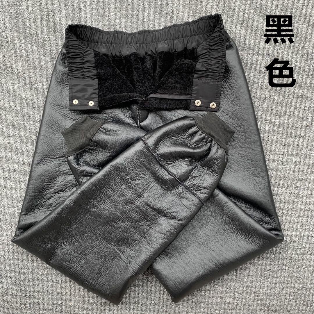 皮毛一体真皮防风保暖羊皮棉裤