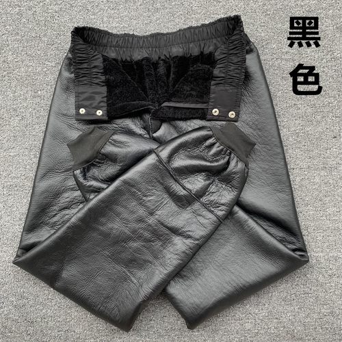 皮毛一体真皮防风保暖羊皮棉裤