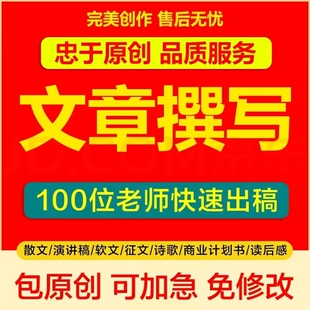 文章代写工作总结企业个人述职述廉报告演讲稿调研报告