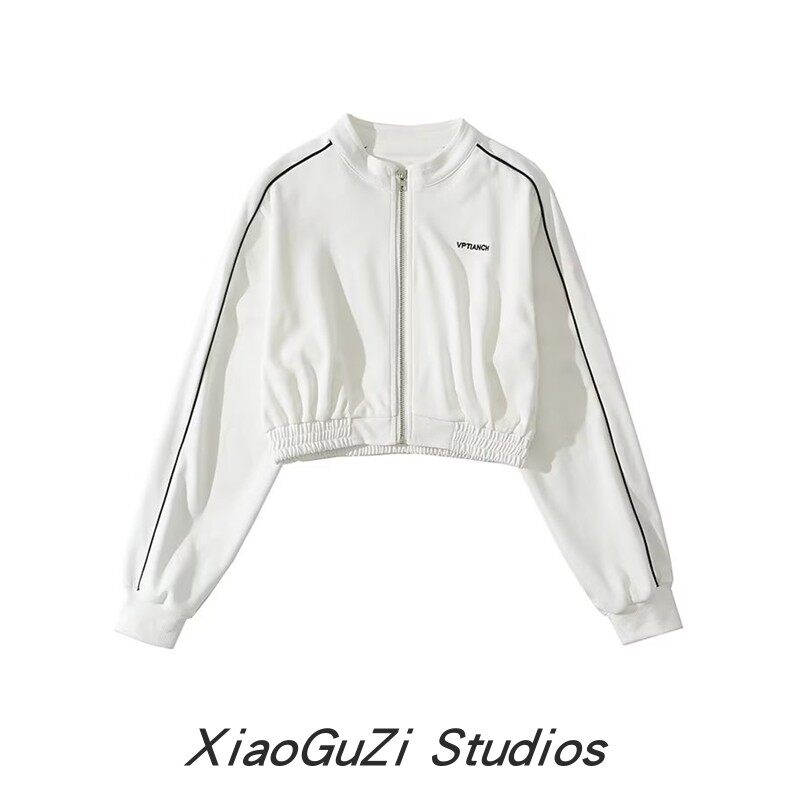 小谷姿欧美风短款棉高腰