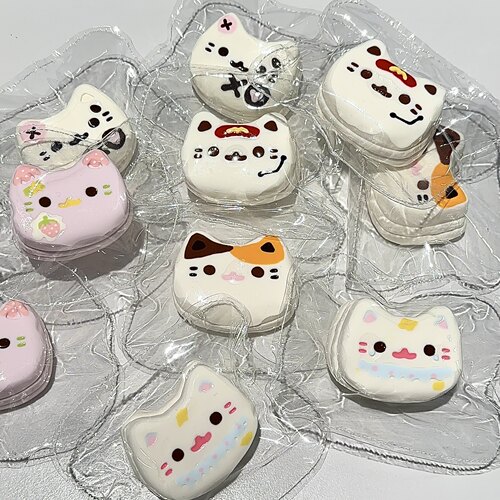 猫猫头捏捏乐手工制作食品级硅胶解压玩具