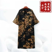亭台楼阁重锻袍子 香云纱桑蚕丝连衣裙长袍子dz331