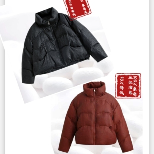 【100%桑蚕丝龟纹波浪鹅绒服】老料香云纱龟裂纹90鹅绒上衣dz345