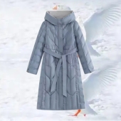 商场清货显瘦长款 蓝粉佳人95鹅绒服 鹅绒外套LD969