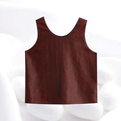 香云纱桑蚕丝无袖背心黑龟和红龟