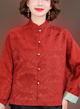 【春江水暖双穿上衣】桑蚕丝宋锦国风提花双面穿外套复古ays1212