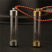 可打开装 东西挂件甘露丸朱砂瓶吊坠加长大容量瓶符管空心男女项链