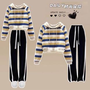 大童秋装套装2024新款初中生卫衣12岁女孩13女装15外套10洋气时髦