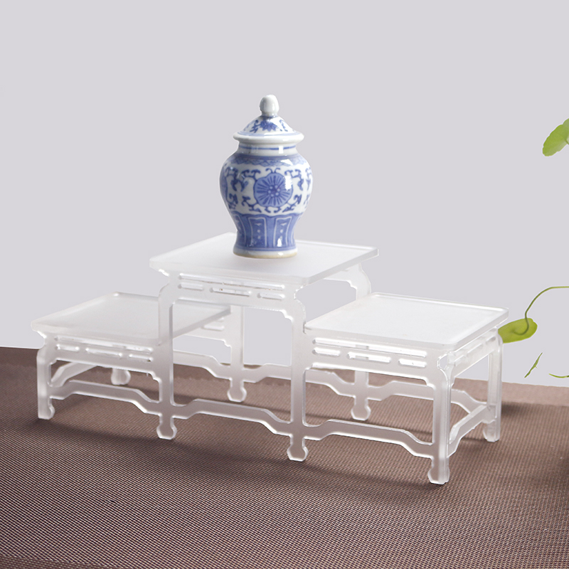 博古架中式紫砂茶壶架饰品摆件小型底座托架收纳展示台置物架定做