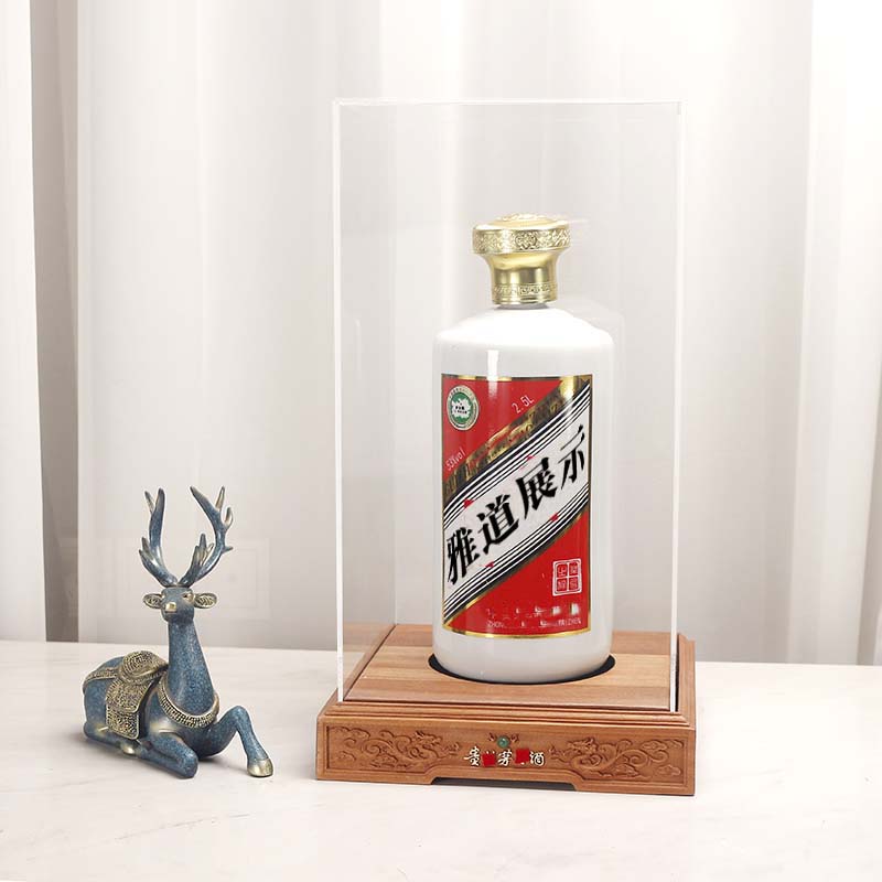 飞天茅矛台展示酒盒亚克力防尘罩十二生肖收藏酒架套装封酒柜定制
