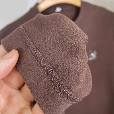 双面德绒打底衫男长袖T恤卫衣