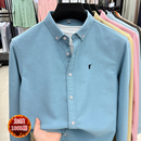 男士 加绒加厚衬衫 冬季 纯棉牛津纺休闲衬衣纯色打底衫 奥莱折扣