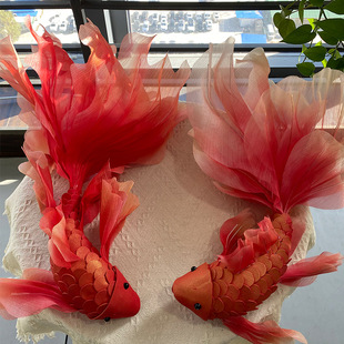 结婚布置红色节庆金鱼锦鲤装 饰婚房店铺橱窗活动氛围美陈道具国庆