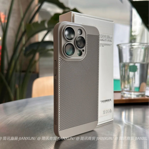 不发烫散热透气孔适用苹果17promax手机壳iphone16pius/15pro/14超薄13mini/12男女新款简约air防摔镜x头全包