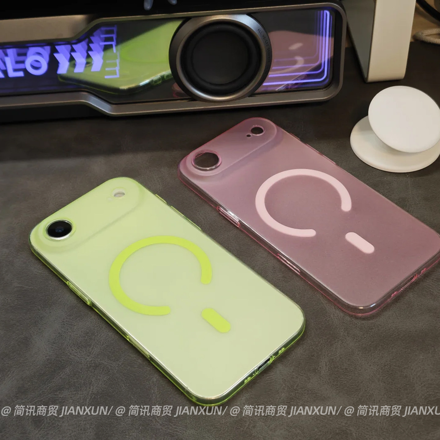 超薄粉色适用iphone17air手机壳苹果17promax保护套17/16plus/15pro/14/13/12男女新款磁吸充电全包防摔透明
