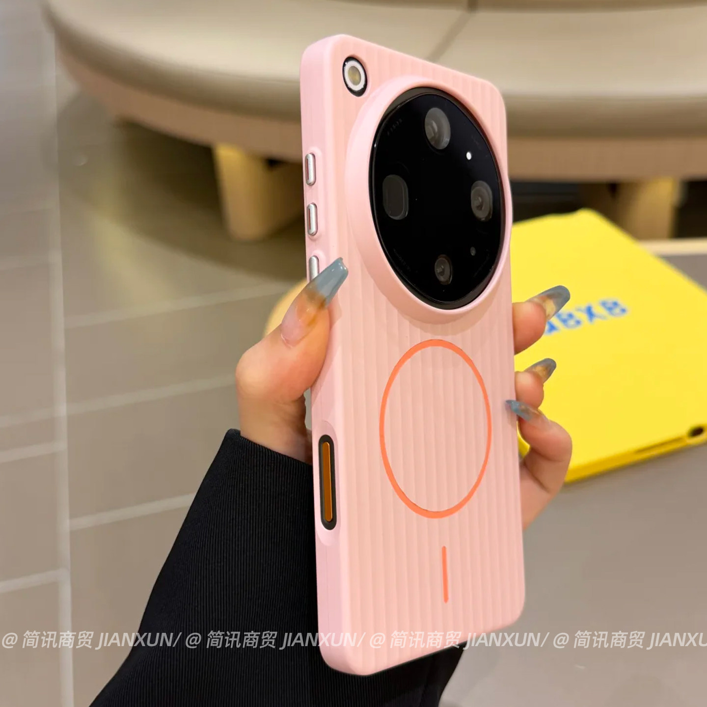 新款瓦楞磁吸适用OPPOfindx9ultra手机壳findx8s+全包防摔保护套findx8ultra高级时尚樱花粉x9spro男女x7u/x6