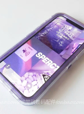 17PRO淡雅紫双层边15透明14/16pro适用iPhone13mini高清12手机壳11promax三合一INS女7防摔8Plus加厚XR个性套