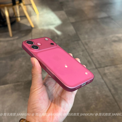 新款樱桃红适用苹果17手机壳iphone17promax超薄镜面tpu保护套p16/15pro轻薄裸感14/13/12全包防摔男女17软壳