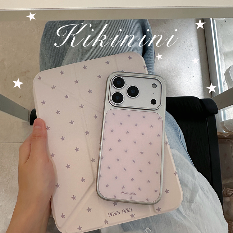 kiki白日梦原创手机壳银边ins粉紫色星星亮面大孔适用苹果17proiphone1614promax可爱手机软边硬壳韩系百搭
