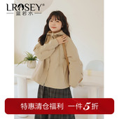 连帽夹克宽松时尚 蓝若水大码 外套 新款 休闲百搭工装 女装 胖mm春装