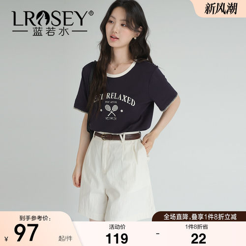 蓝若水设计感宽松显瘦上衣