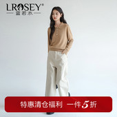 女装 气质Polo领简约针织衫 春季 蓝若水大码 新款 胖mm显瘦打底毛衣