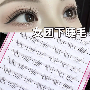睫博士女团下睫毛自然爱豆ACE韩系假睫毛日常妆仿真单簇分段新手
