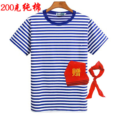 纯棉海魂衫短袖亲子装班服表演服