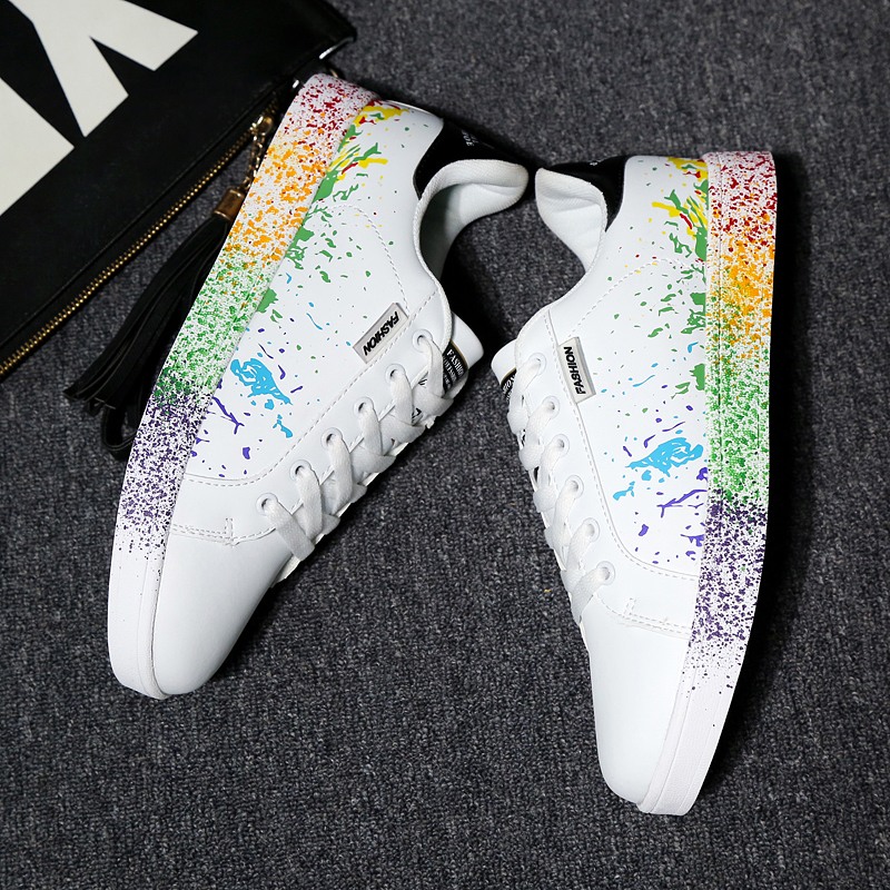 White shoes, footwear, summer big sneakers, plus size, Korean style, for teenagers