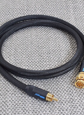 纯银线发烧级BNC转RCA同轴线75欧双BNC对RCA DAC音频线50欧时钟线