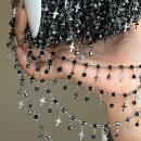 diy链条黑色钻十字架高温保色手串配链手作链子手链项链服饰配件