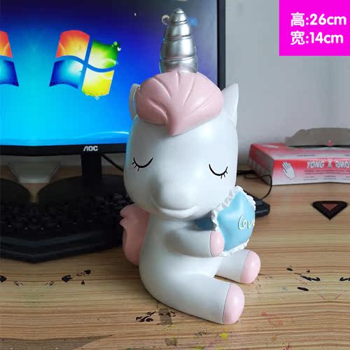 独角兽  涂颜色的石膏娃娃  涂色diy彩绘模具儿童手工涂鸦