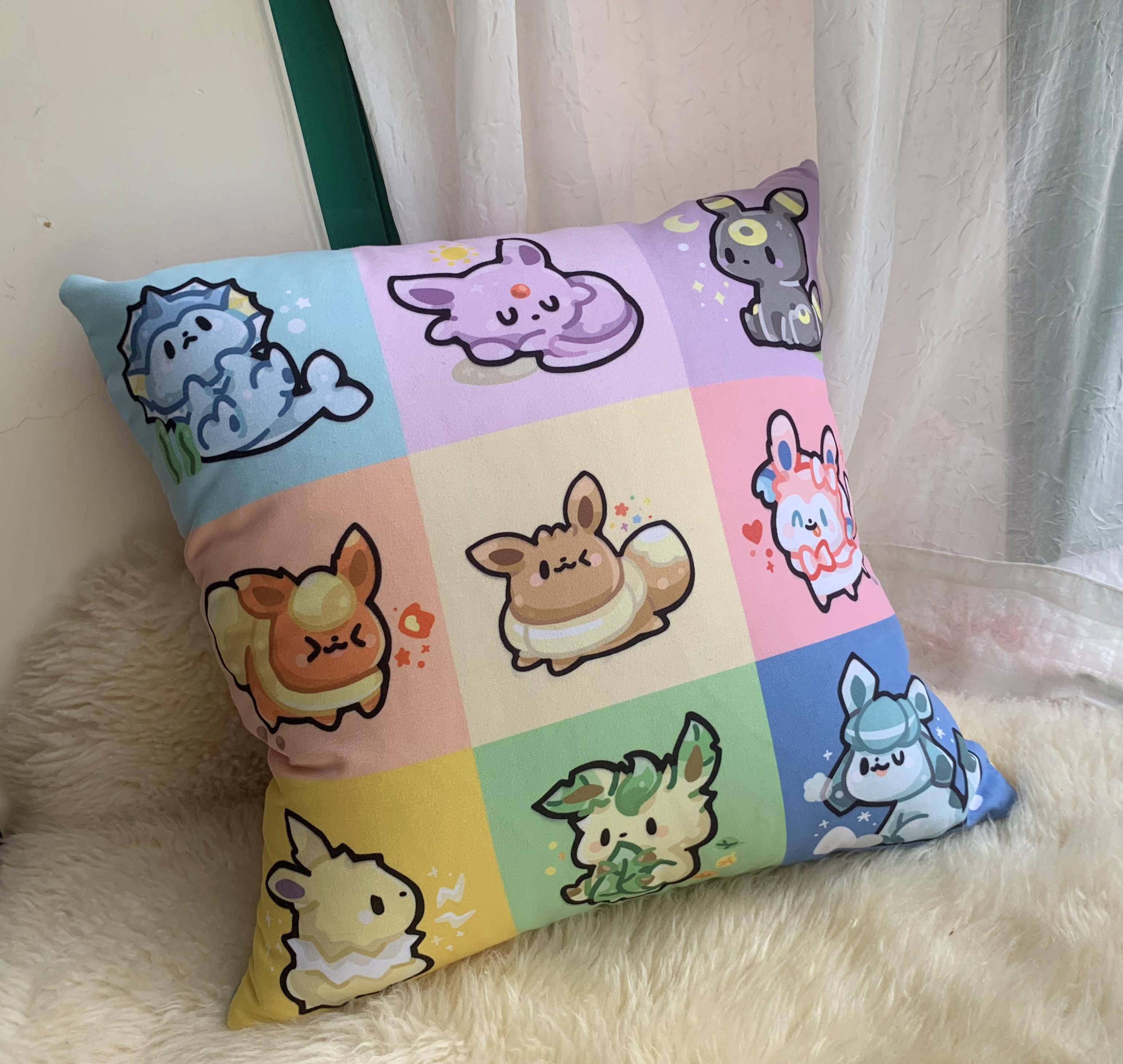 口袋妖怪精灵宝可梦伊布家族抱枕